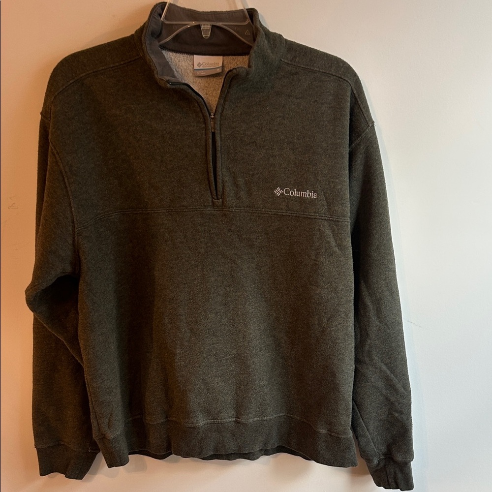 Columbia Men's Dark Green Zip-Up Sweater